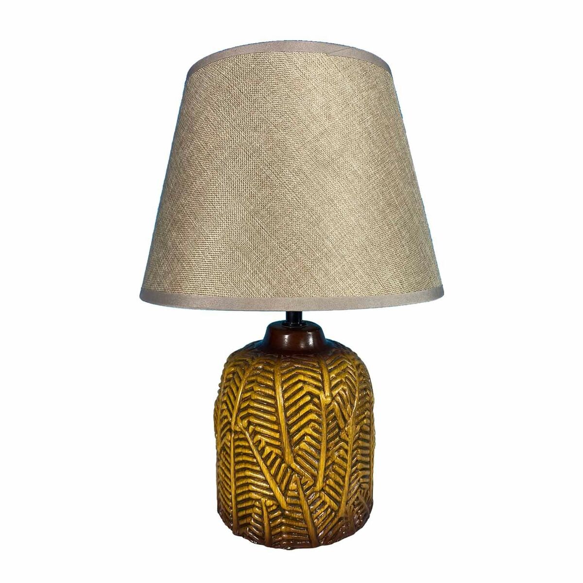 Desk lamp Versa Hosto Yellow Ceramic Textile (22,5 x 33 x 12,5 cm)