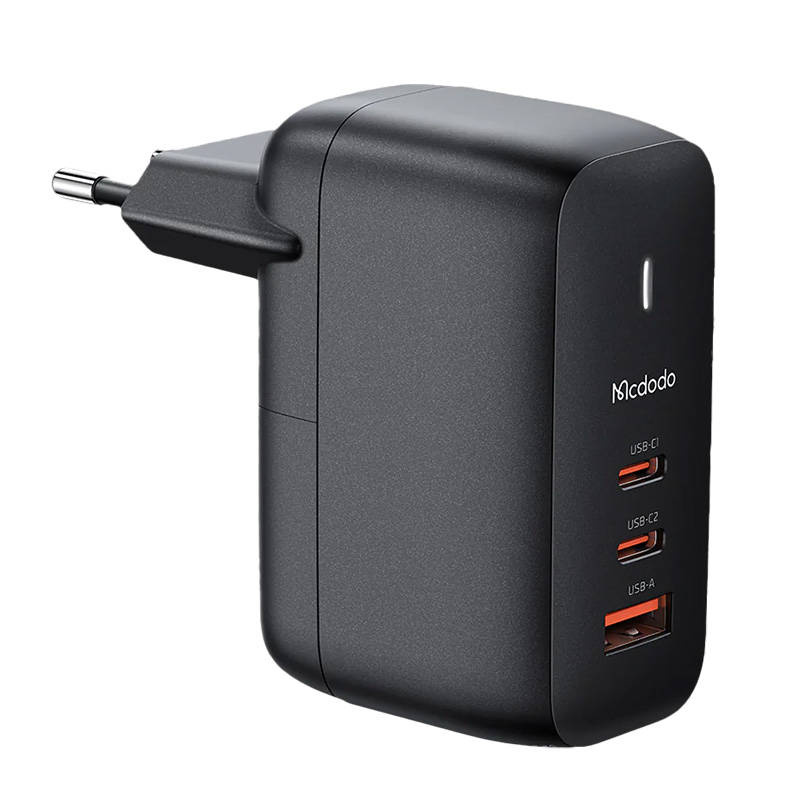 Mcdodo CH-0291 Wall Charger GaN 65W 2x USB-C, USB-A (black)