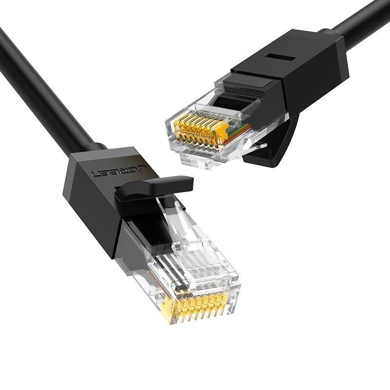 UGREEN NW102 Ethernet RJ45 Rounded Network Cable, Cat.6, UTP, 15m (Black)
