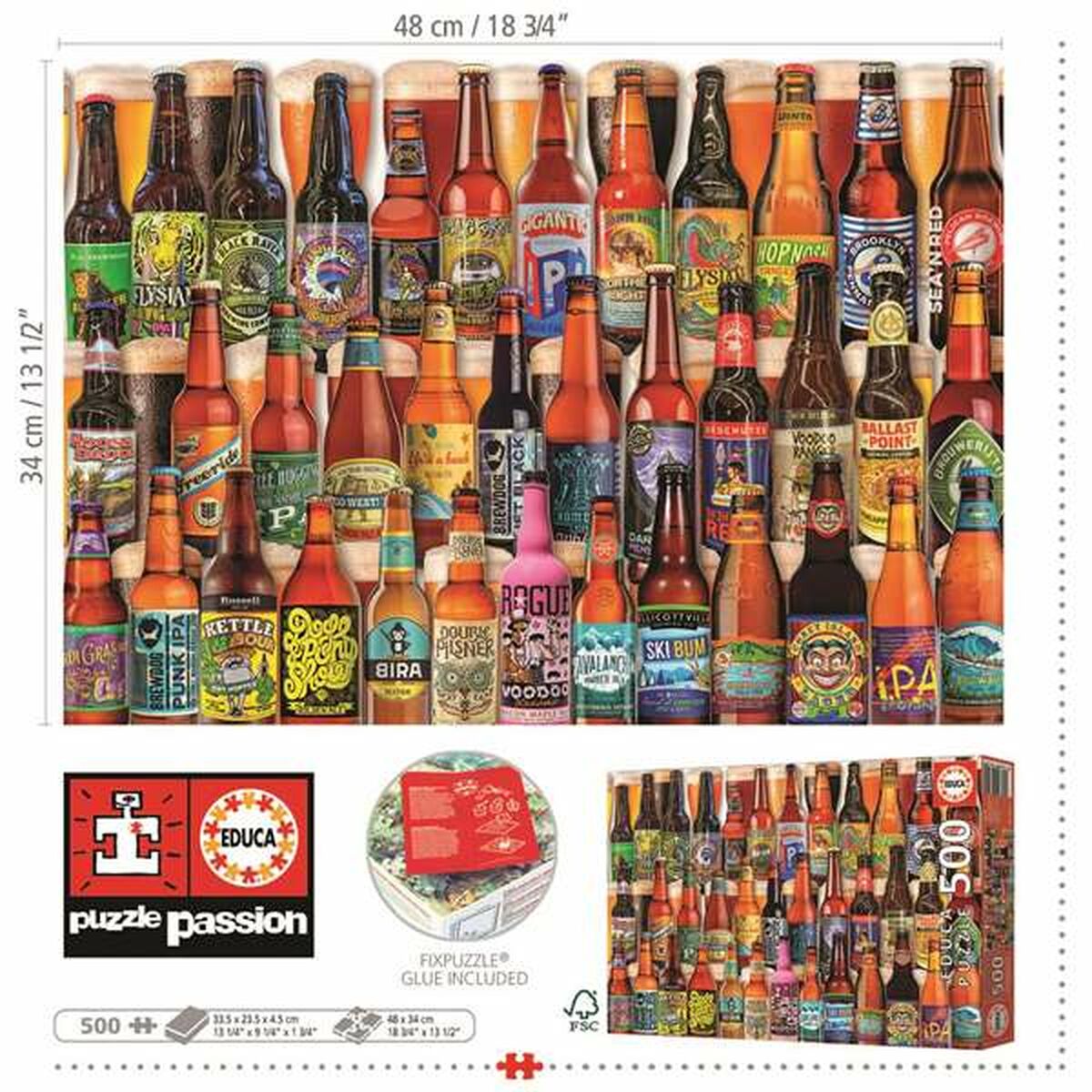 Puzzle Educa Craft Beer 500 Pieces