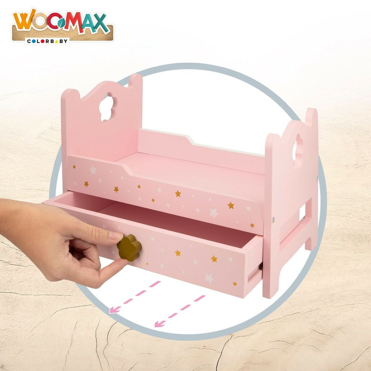 Bett Woomax Rosa 31 x 20 x 16 cm 4 Stück