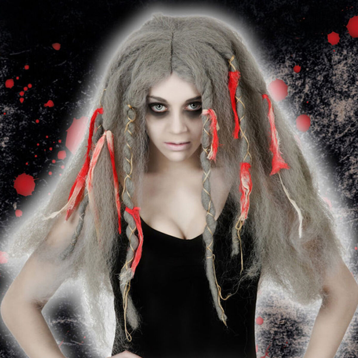 Halloween Wig 42573 Grey Halloween