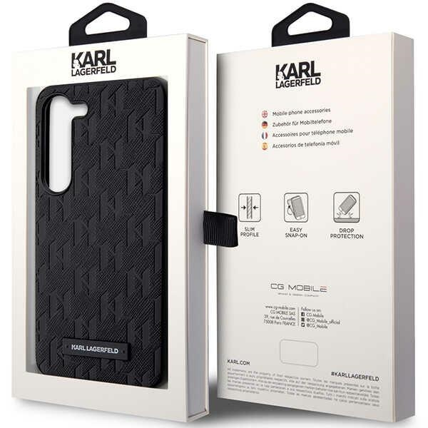 Karl Lagerfeld KLHCS23MSAKLHPK Samsung Galaxy S23+ Plus hardcase black Saffiano Mono Metal Logo