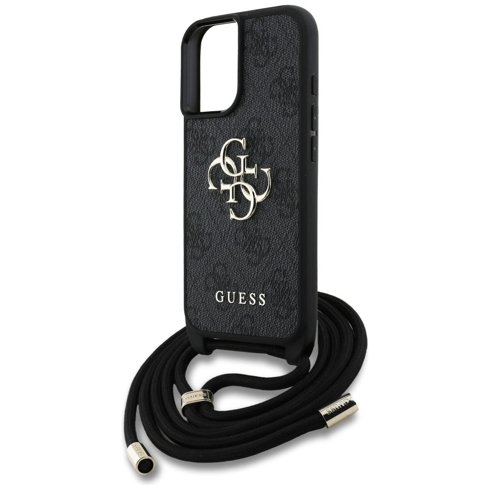 Guess 4G Big Logo Cord Stap Crossbody Apple iPhone 16 black