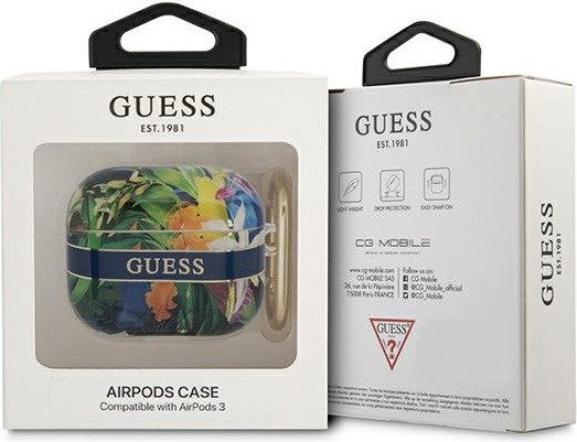 Guess GUA3HHFLB Apple AirPods 3 blue Flower Strap Collection