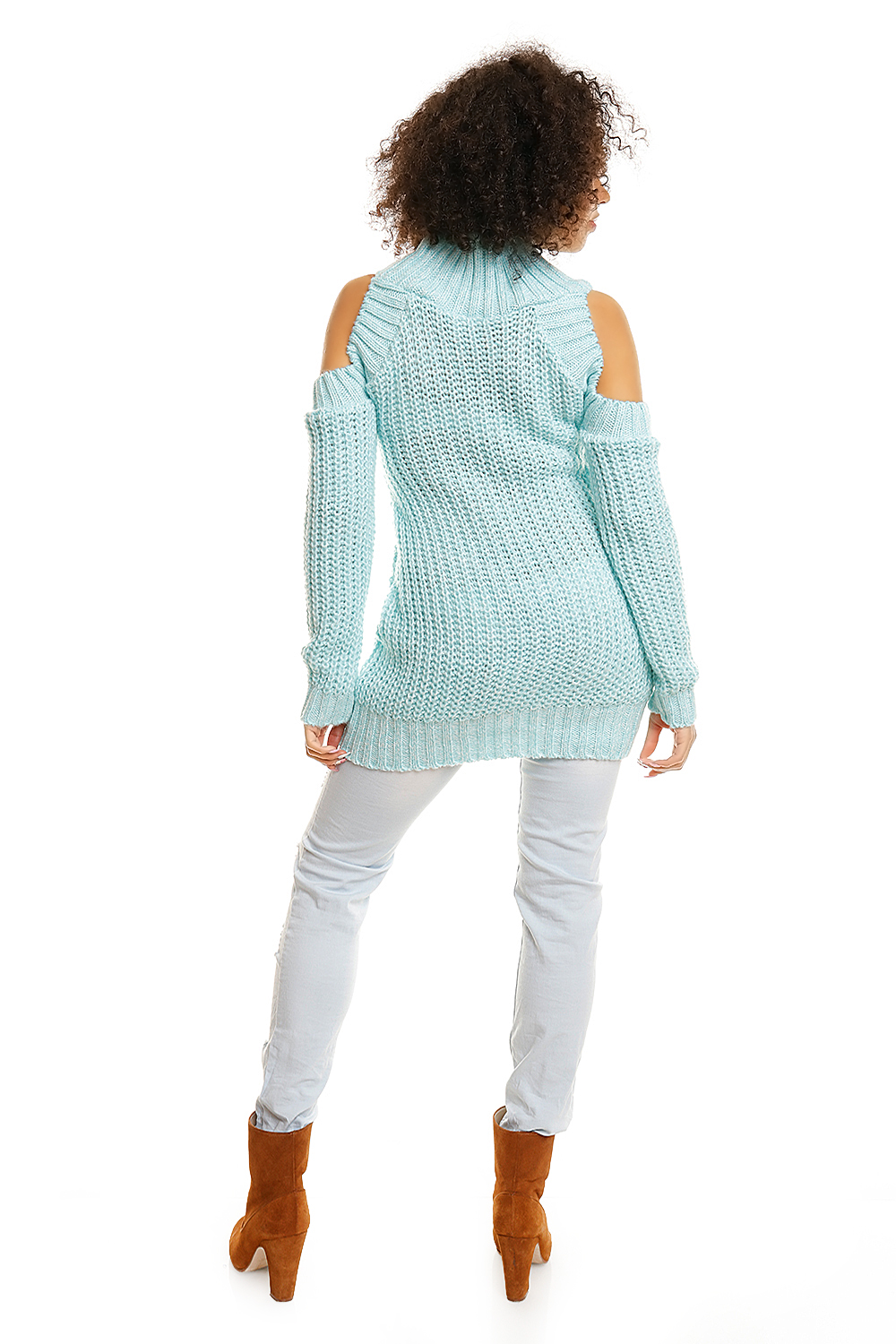 Hard-knitted jumper model 84344 PeeKaBoo  blue