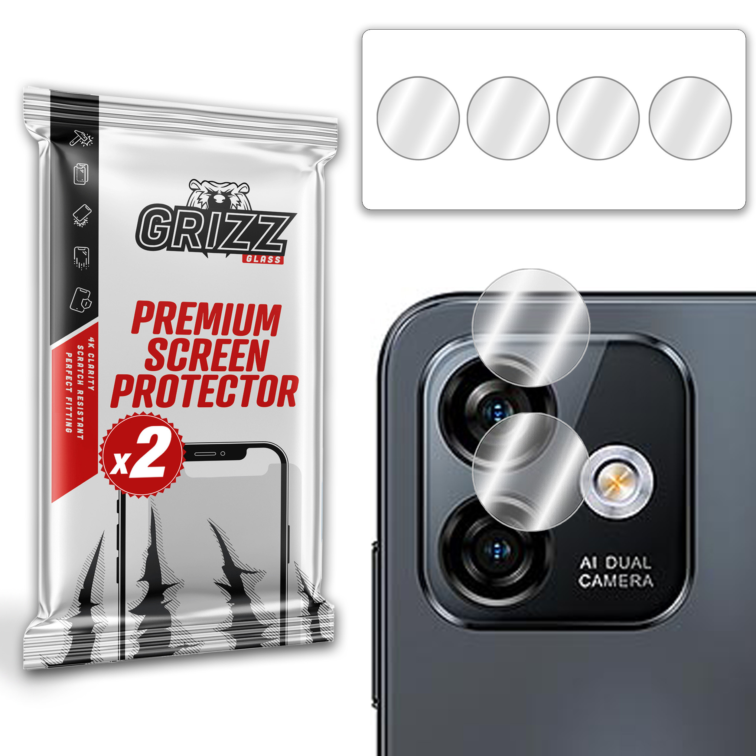 GrizzGlass HybridGlass Camera Ulefone Note 16 Pro