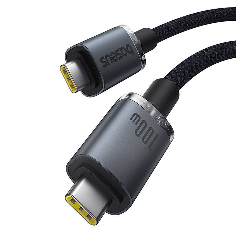 Baseus Crystal Shine USB-C / USB-C cable 100W 1.5m 20Gbps black