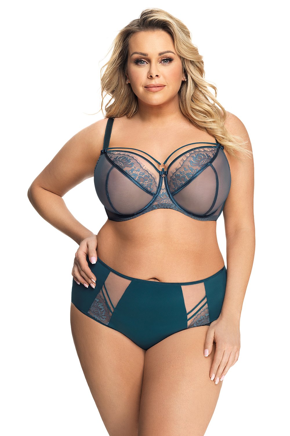 Biustonosz Soft Model Paradise K496 Green - Gorsenia Lingerie Zielony Damska