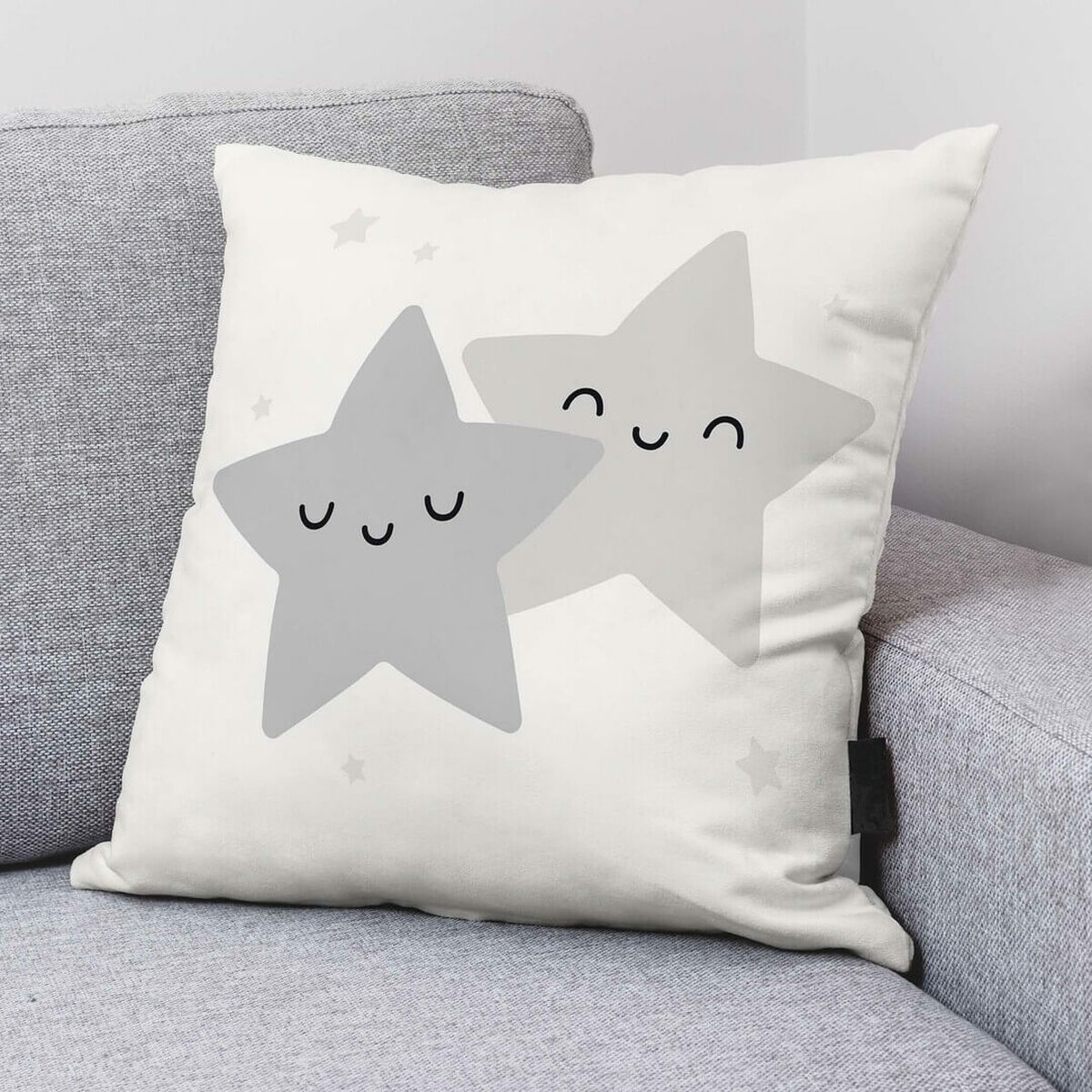 Cushion cover Kids&Cotton Nadir A Grey 50 x 50 cm