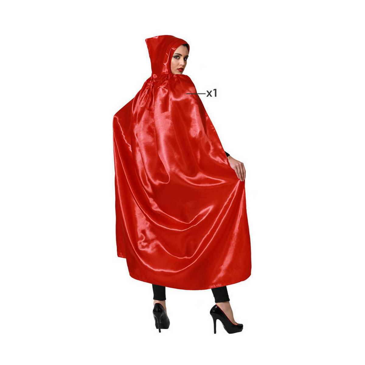 Cloak Red With hood Polyester
