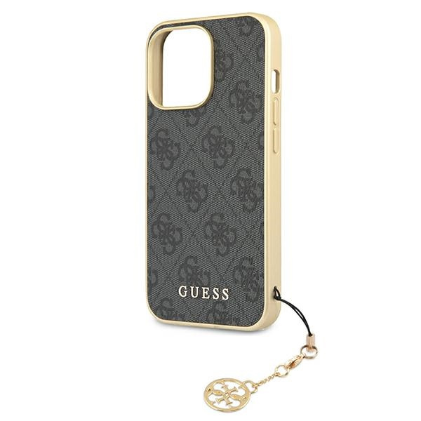 Guess GUHCP13XGF4GGR Apple iPhone 13 Pro Max grey hardcase 4G Charms Collection