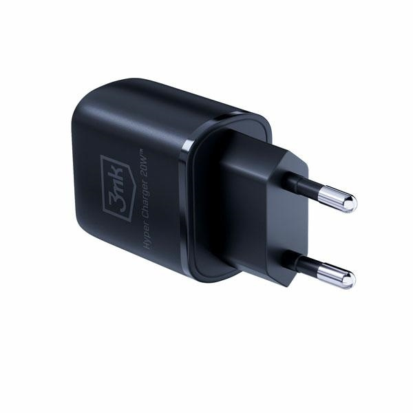 3MK wall charger Hyper Charger USB-A, USB-C 20W PD QC black