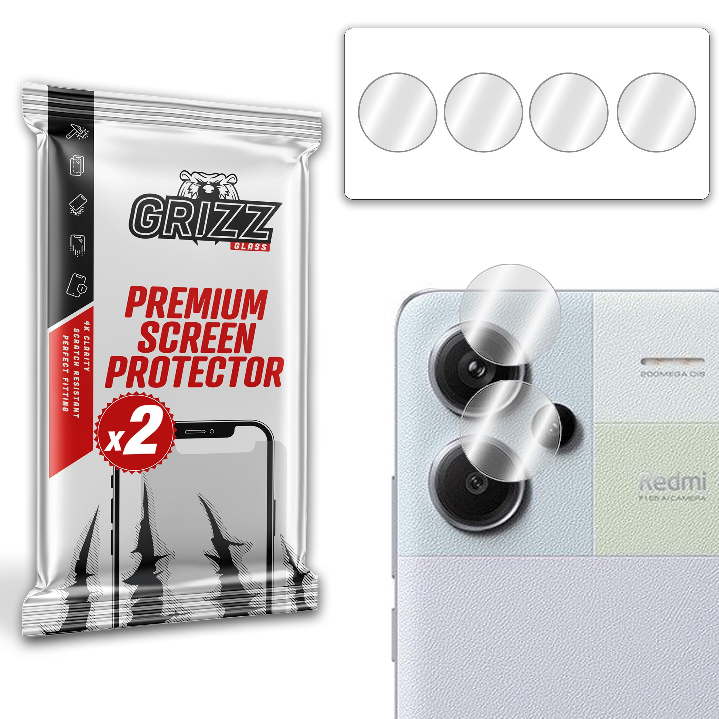 GrizzGlass HybridGlass Camera Xiaomi Redmi Note 13 Pro+ Plus