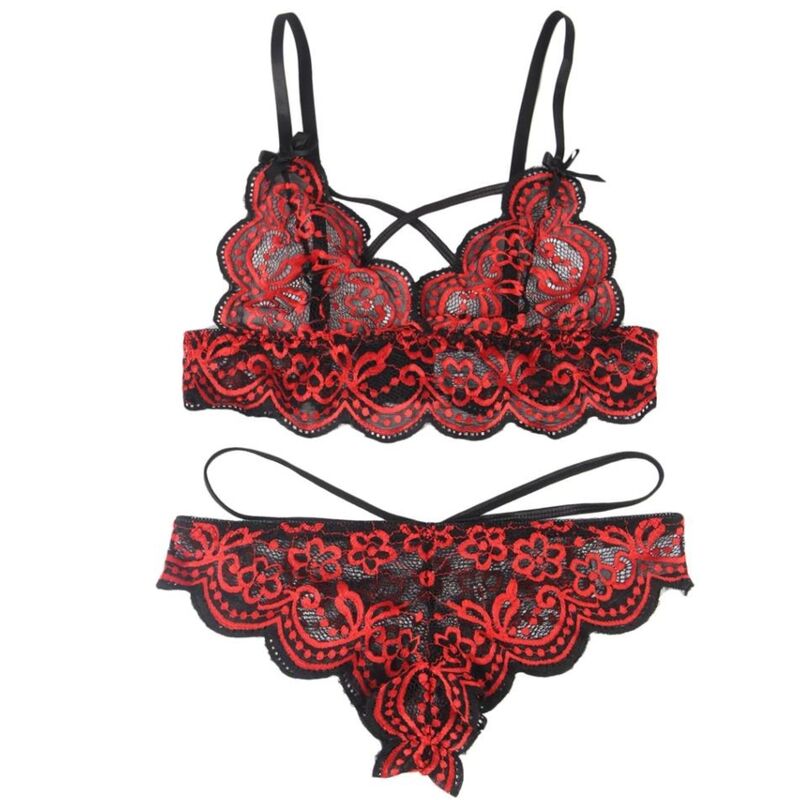 SUBBLIME SET - TWO PIECES SET LACE TOP AND PANTIES L/XL