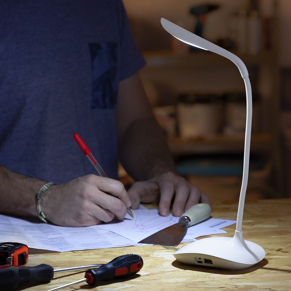Rechargeable Touch-sensitive LED Table Lamp Lum2Go InnovaGoods Rechargeable Touch-sensitive LED Table Lamp Lum2Go InnovaGoods