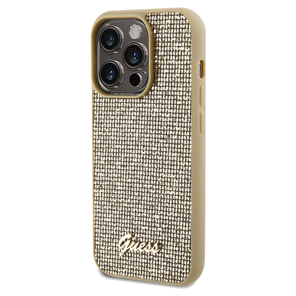 Guess GUHCP14LPMSDGSD Apple iPhone 14 Pro hardcase Disco Metal Script gold