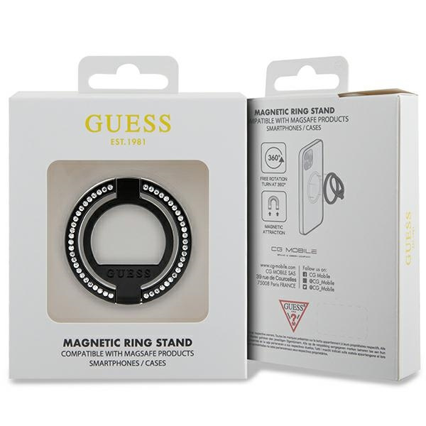 Guess MagSafe Ring Stand GUMRSALDGK black Rhinestone