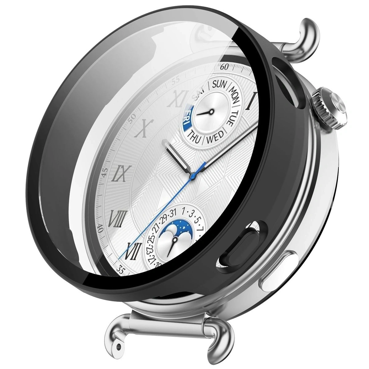 Etui ze szkłem do zegarka Bizon Case+Glass Watch do Huawei Watch GT6 41mm matowe czarne