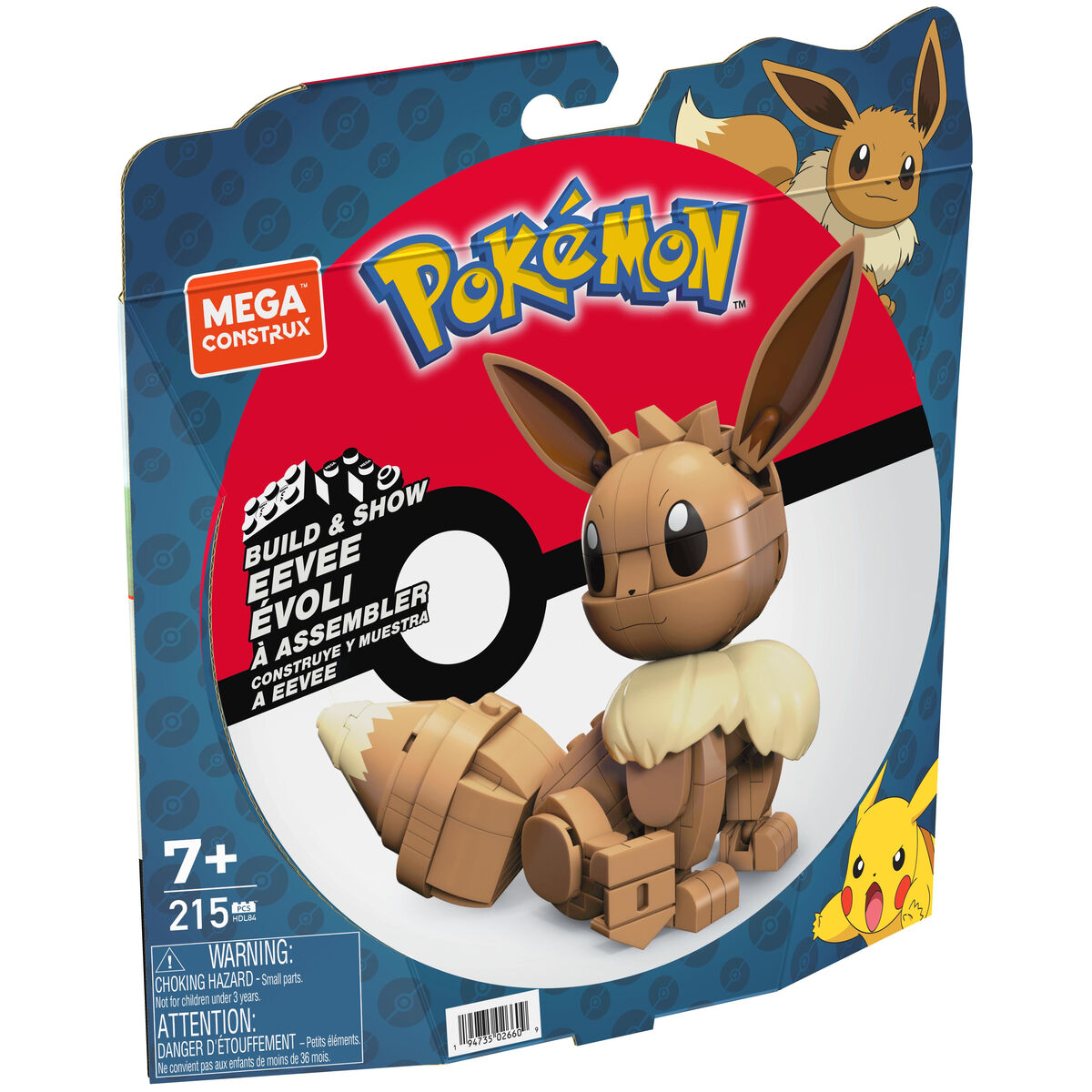 Przegubowa Figura Mega Construx  Eevee Medium + 7 lat 215 Części