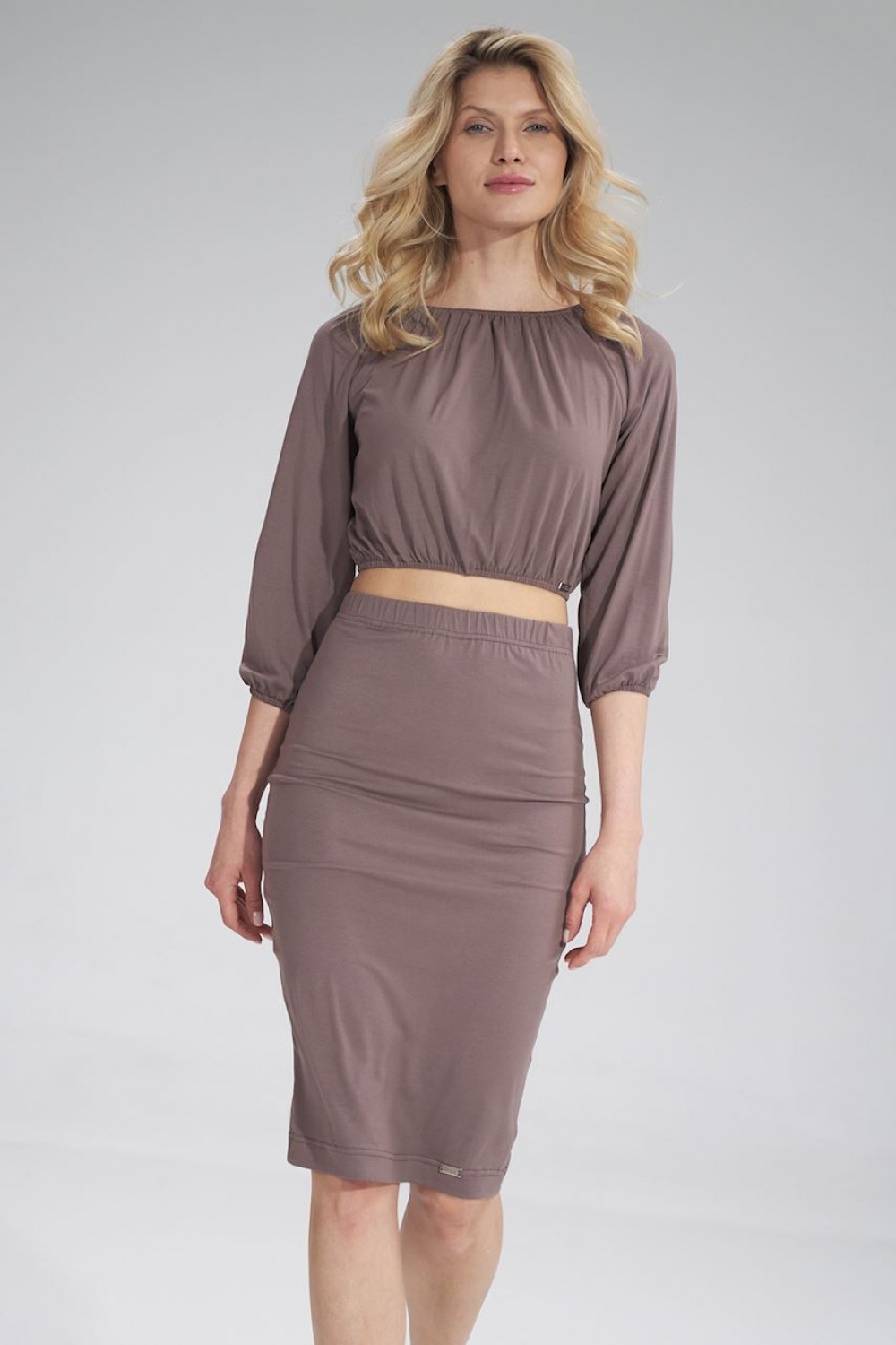  Blouse model 156127 Figl  brown