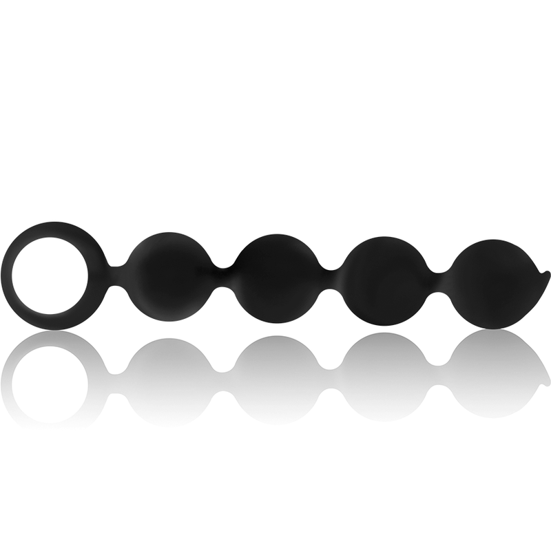 BLACK&SILVER - LENNON ANAL ROSARY 4 SILICONE SPHERES 15 CM