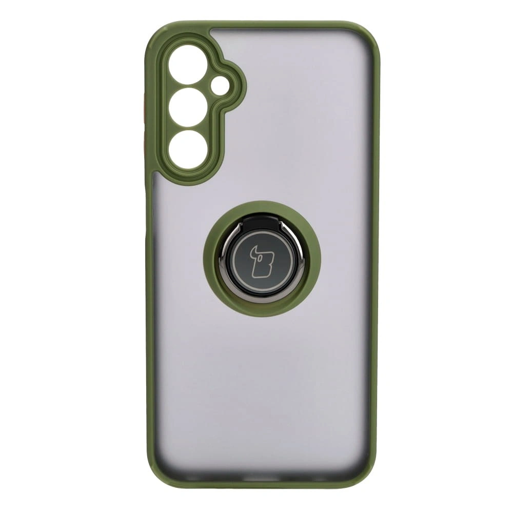 Bizon Case Hybrid Ring Samsung Galaxy A24 4G smoky with a green frame