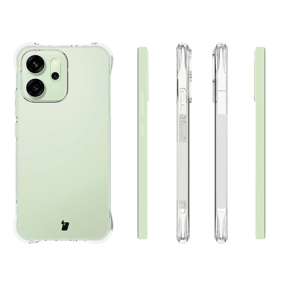 Elastyczne etui Bizon Case Salpa do Oppo Reno 14 F / 14 FS przezroczyste
