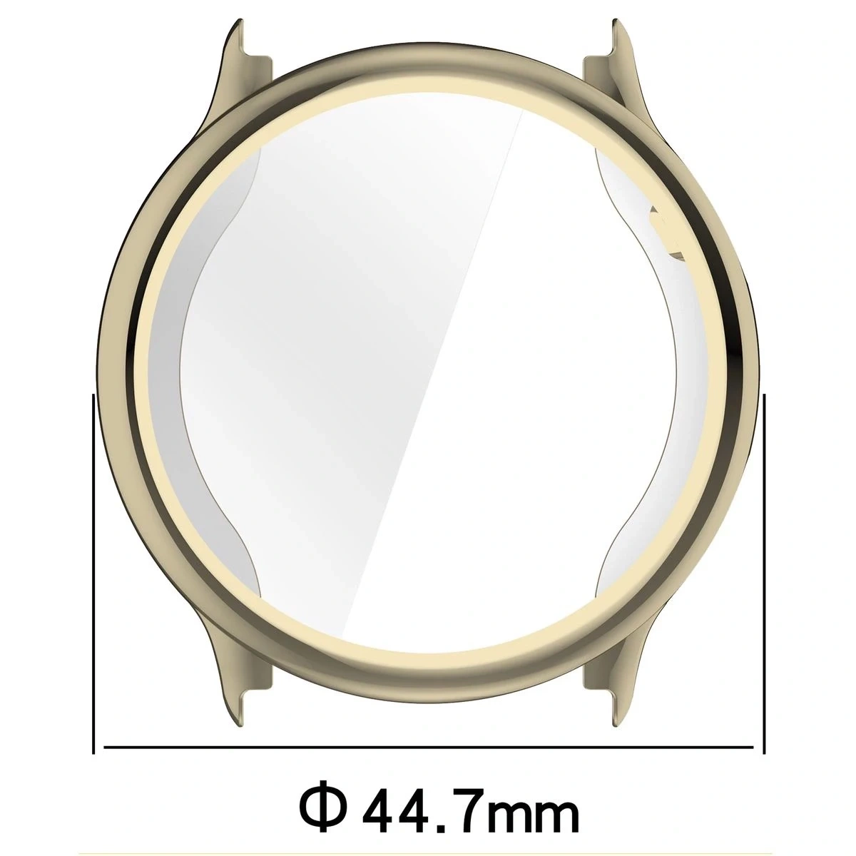 Etui z osłoną ekranu Bizon Case Watch Felipe do Garmin Vivoactive 6 złote