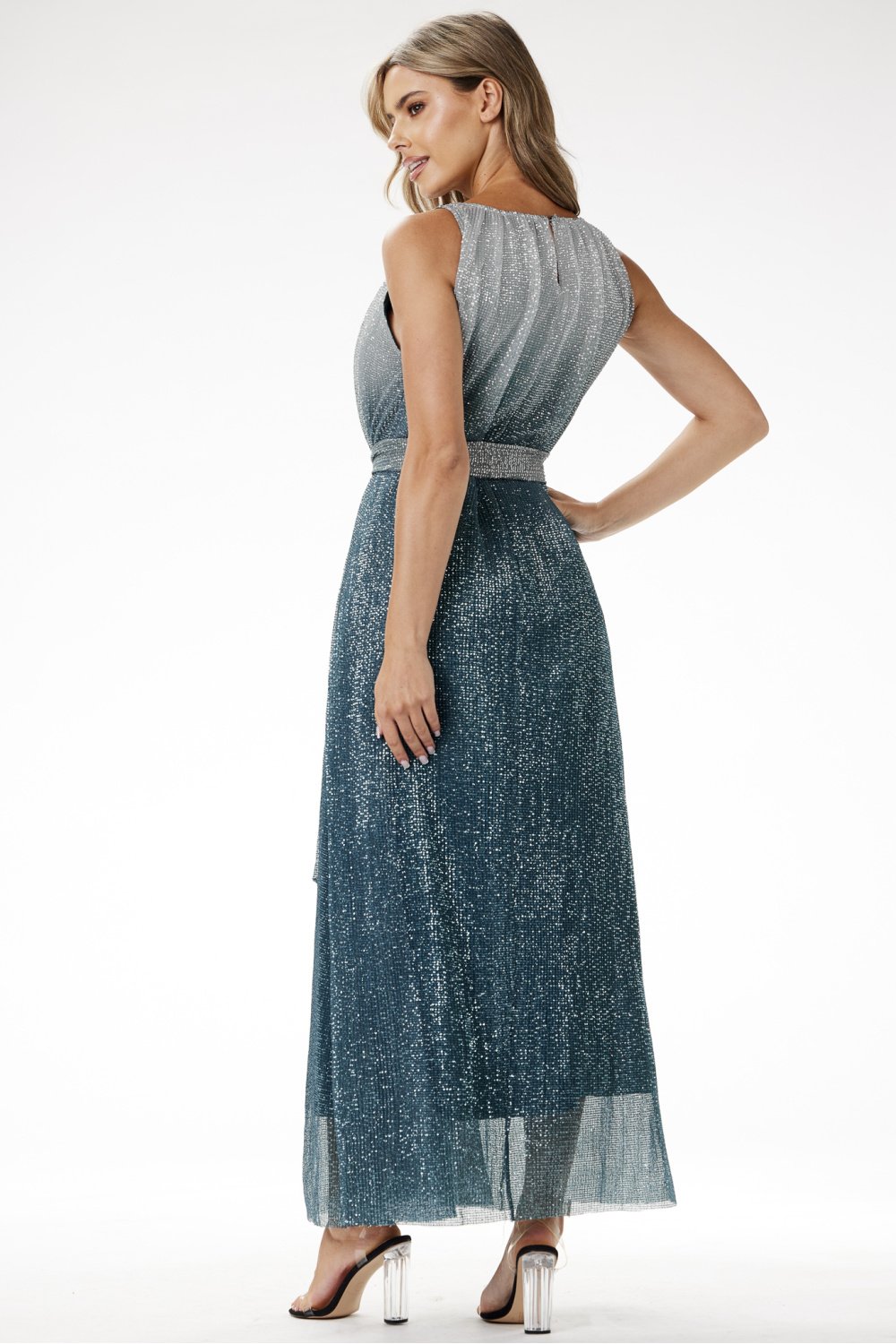  Evening dress model 204241 awama  green