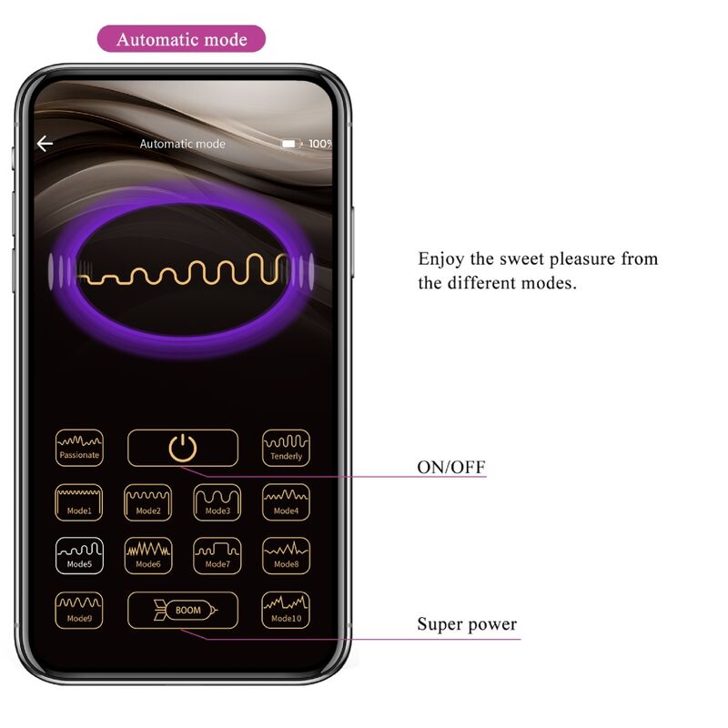 PRETTY LOVE - NYMPH VIBRATING EGG APP CONTROLLED LILA PRETTY LOVE - NYMPH VIBRATING EGG APP CONTROLLED LILA