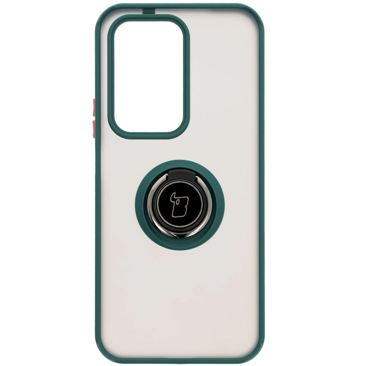 Bizon Case Hybrid Ring Honor 200 Lite smoky with a dark green frame