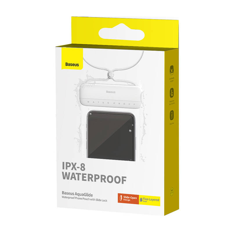 Baseus AquaGlide universal waterproof case (white)