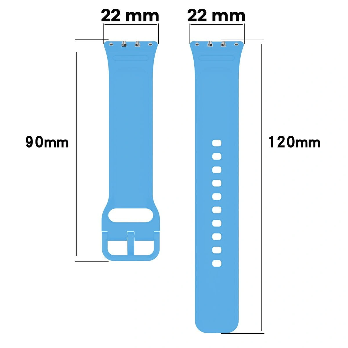 Bizon Strap Watch Silicone Samsung Galaxy Fit 3 blue