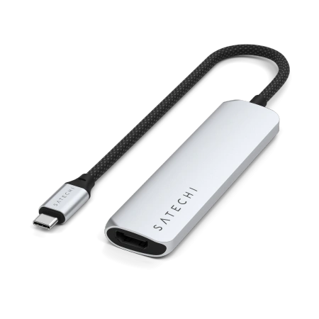 Satechi 4-in-1 HUB USB-C Slim Multiport Adapter 4K USB-C / 2xUSB-A, USB-C, 4K HDMI silver