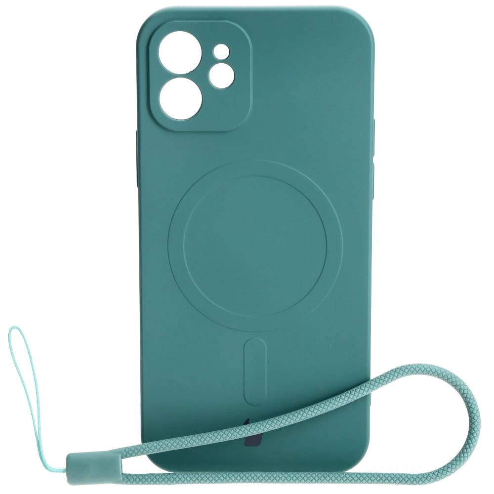 Bizon Case Silicone Magnetic Apple iPhone 12 dark green