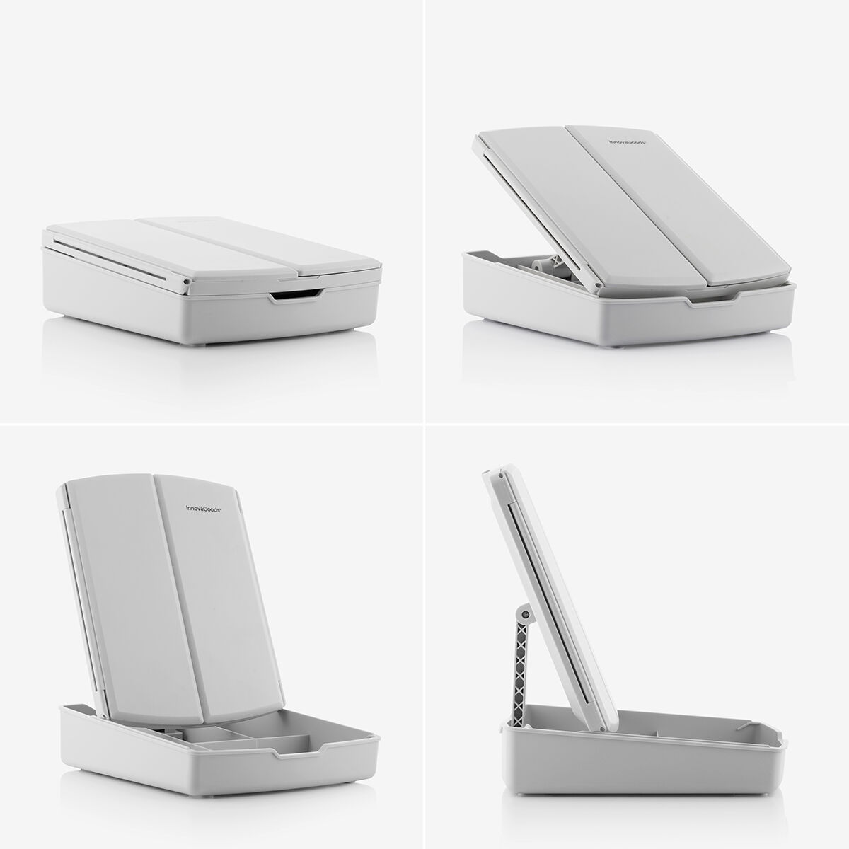 3-In-1 Folding LED Mirror with Make-up Organiser Panomir InnovaGoods 3-In-1 Folding LED Mirror with Make-up Organiser Panomir InnovaGoods