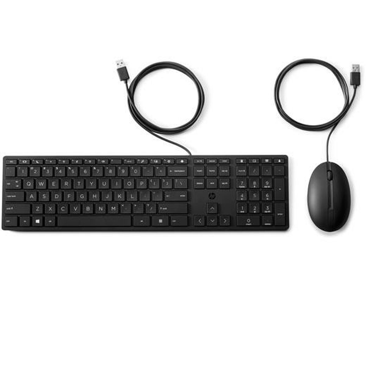 Keyboard and Mouse HP 9SR36AA#ABE Spanish Qwerty Black