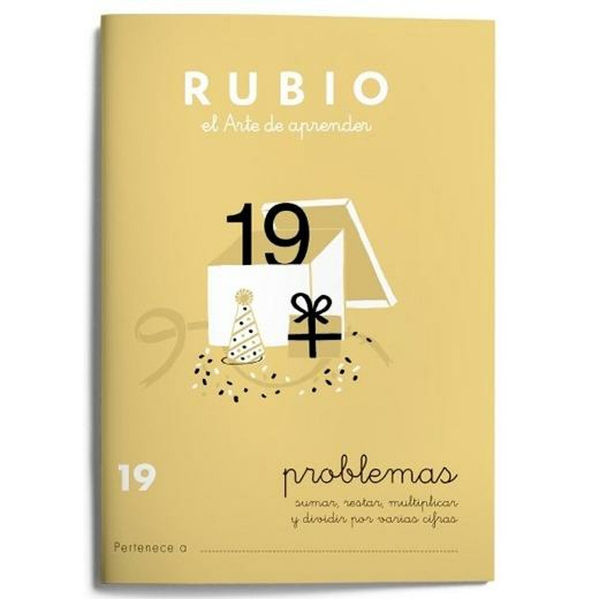 Maths exercise book Rubio Nº19 A5 Spanish 20 Sheets (10Units)