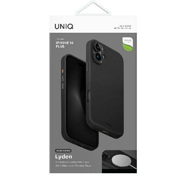 Etui UNIQ Lyden do Apple iPhone 16 Plus Magclick Charging czarny/dallas black