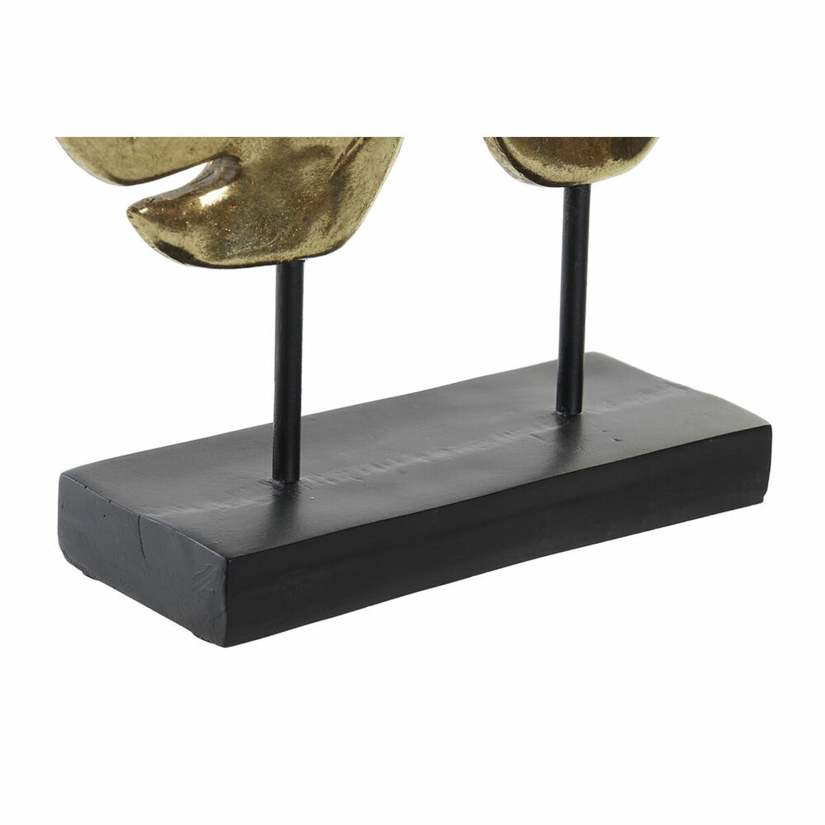 Decorative Figure DKD Home Decor 25,5 x 6 x 34 cm Black Golden Tropical Leaf of a plant