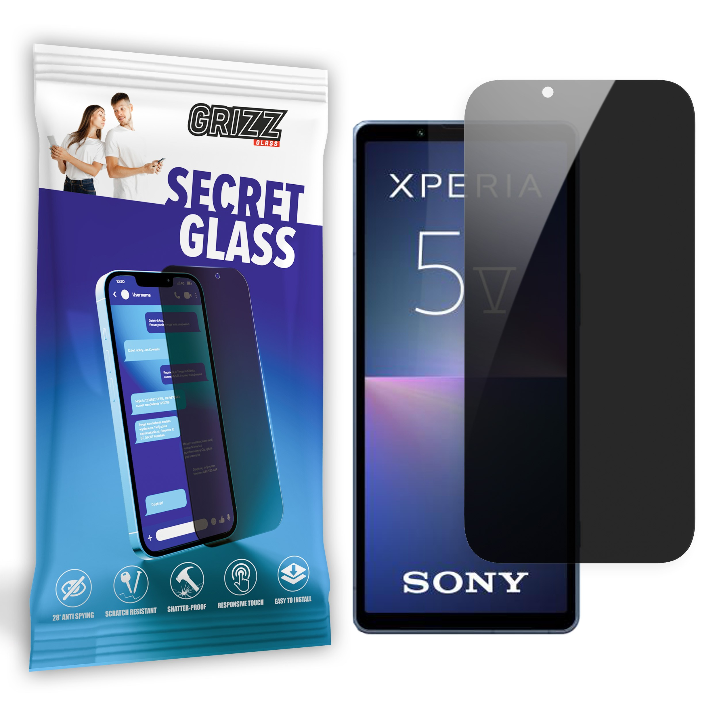 GrizzGlass SecretGlass Sony Xperia 5 V