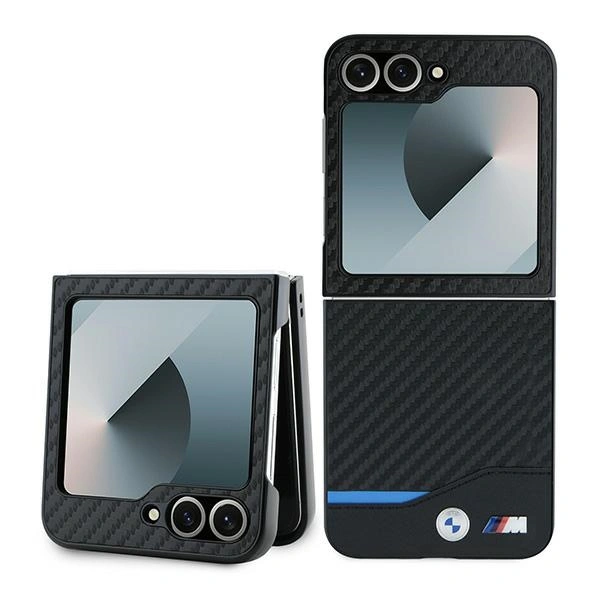 Case BMW BMHCZF622NBCK Samsung Galaxy Z Flip6 hardcase Carbon Blue Line black/black