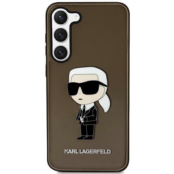 Karl Lagerfeld KLHCS23SHNIKTCK Samsung Galaxy S23 black hardcase Ikonik Karl Lagerfeld