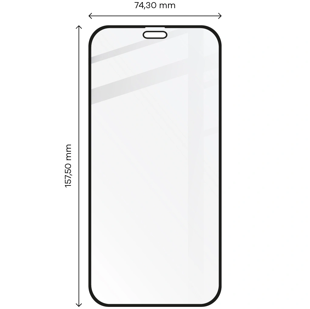 Bizon Glass Edge Apple iPhone 12 Pro Max black
