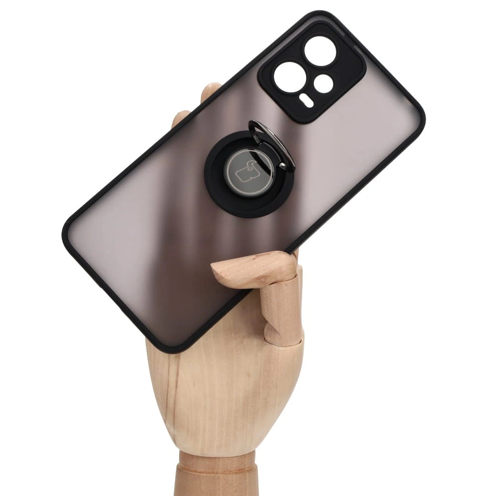 Bizon Case Hybrid Ring Xiaomi Poco X5 / Redmi Note 12 5G smoky with a black frame