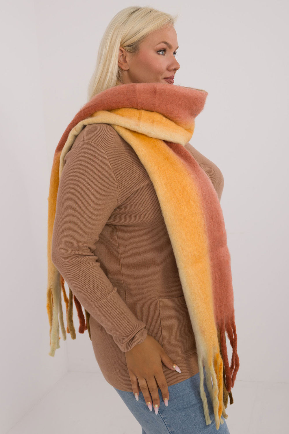  Shawl model 200284 AT  orange