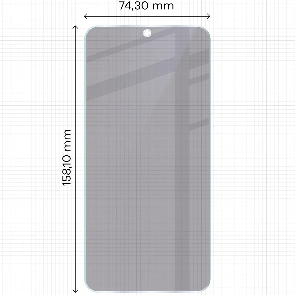 Prywatyzujące szkło hybrydowe Bizon Glass Mule Shadow do Samsung Galaxy A55 5G matowe