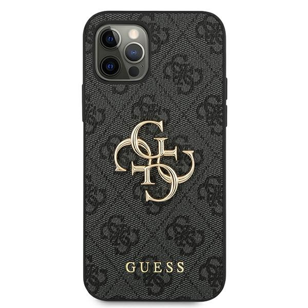 Guess GUHCP12M4GMGGR Apple iPhone 12/12 Pro grey hardcase 4G Big Metal Logo