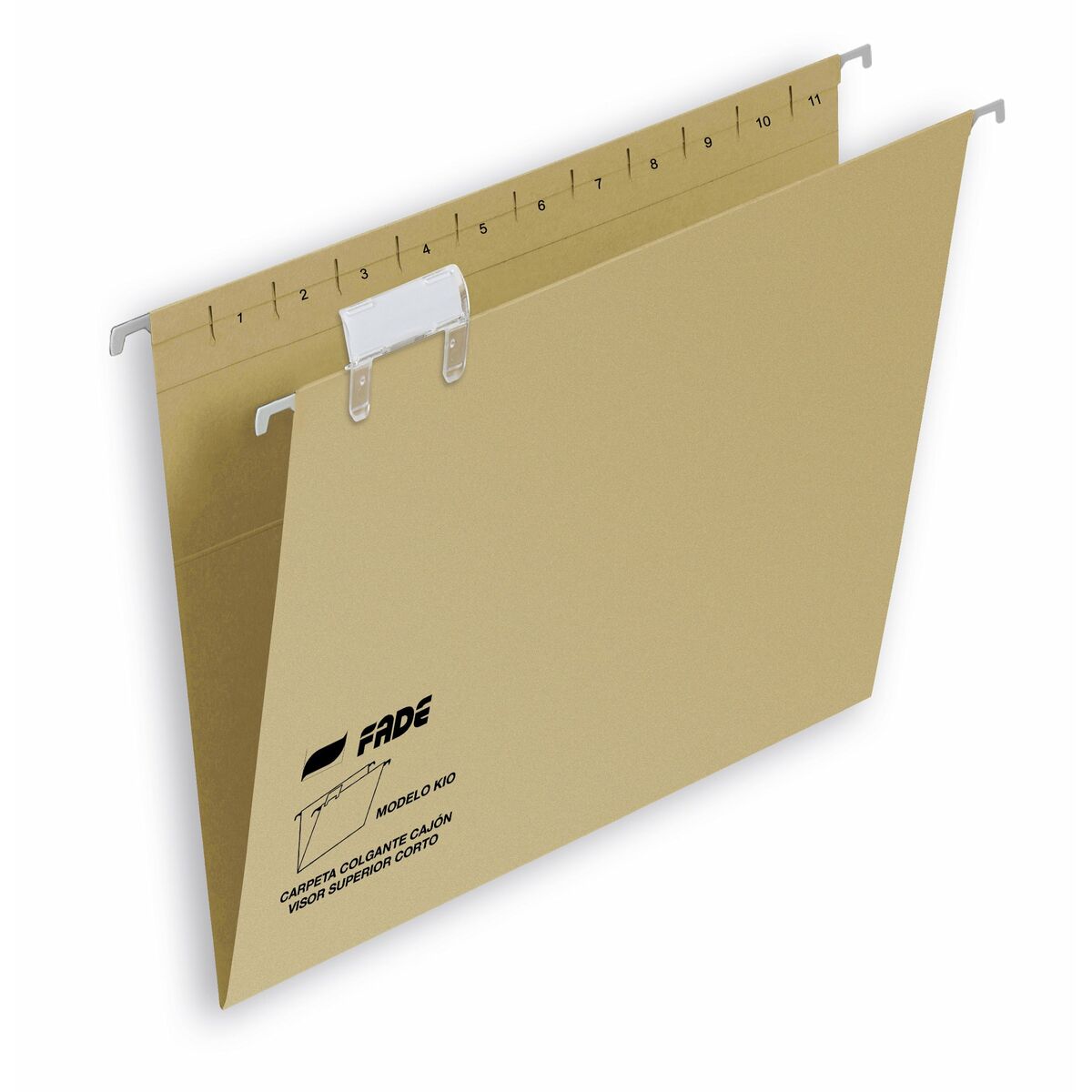 Suspension files FADE Kio Kraft Name label Viewer Transparent Brown Din A4 Card 50 Units